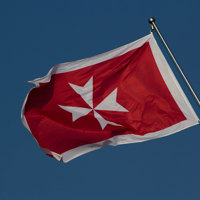 maltese flag waving on the wind