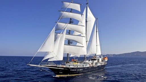 Luxury tall ship cruise. On a boutique ship of only 18 cabins