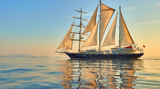 Luxury tall ship cruise on a boutique ship of only 18 cabins